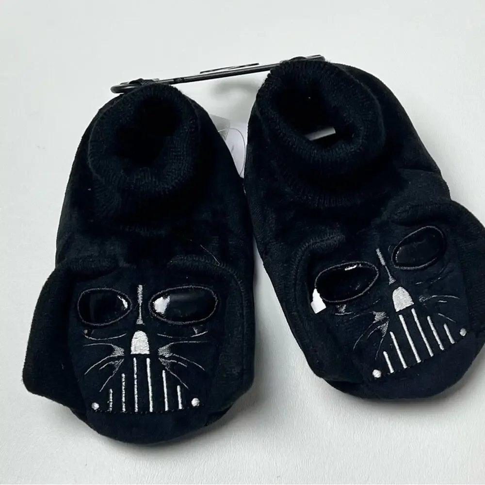 Star Wars Darth Vader  Character Boy's Black Slippers  Sz M 7-8